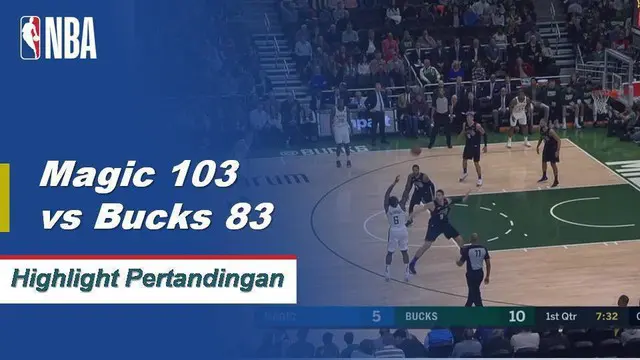 Cuplikan Pertandingan NBA : Magic 103 VS Bucks 83