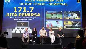 Rating-Share Pertandingan Piala Presiden 2026 Naik 16 Persen