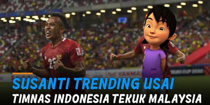 VIDEO: Susanti Trending Usai Timnas Indonesia Tekuk Malaysia di Piala AFF 2020