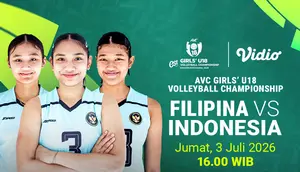 Streaming Filipina vs Indonesia - AVC Girls’ U18 Championship: Selangkah Menuju Semifinal di Vidio