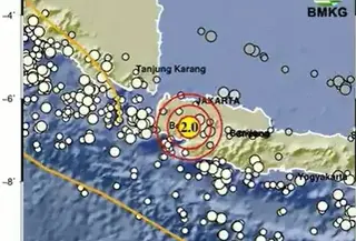 Bogor Diguncang Gempa (akun X @infoBMKG)