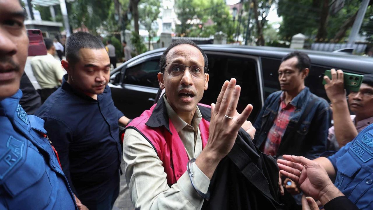FOTO: Sidang Korupsi Chromebook.  Jaksa Tolak Eksepsi Nadiem