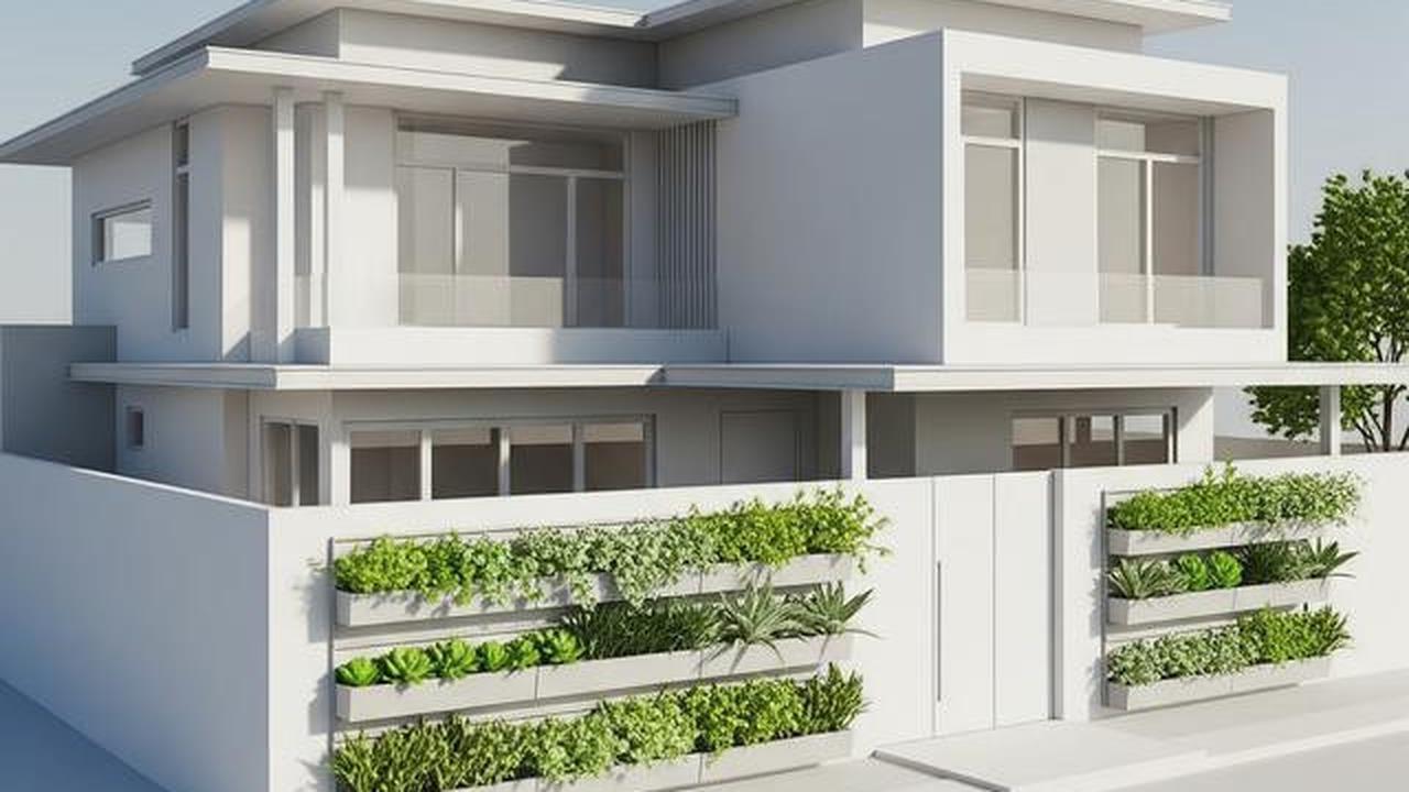 6 Model Rumah Kecil Tapi Luas dengan Pagar Tanaman Hias Modern Minimalis