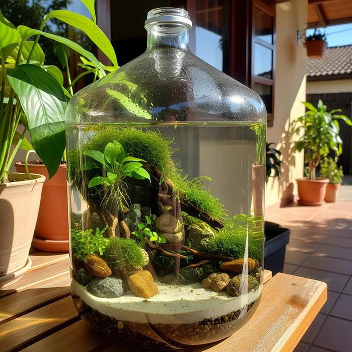10 Desain Akuarium dari Galon Bekas, Bisa Percantik Teras Rumah
