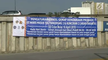 Mulai Senin 16 April 2018 uji coba sistem ganjil genap akan diberlakukan di Tol Tangerang-Jakarta. guna menunjang uji coba ini pemerintah menyediakan kanting parkir dan bus premium