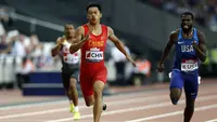 Xie Zhenye, sprinter Tiongkok yang batal tampil di Asian Games 2018 karena cedera. (Ian KINGTON / AFP)