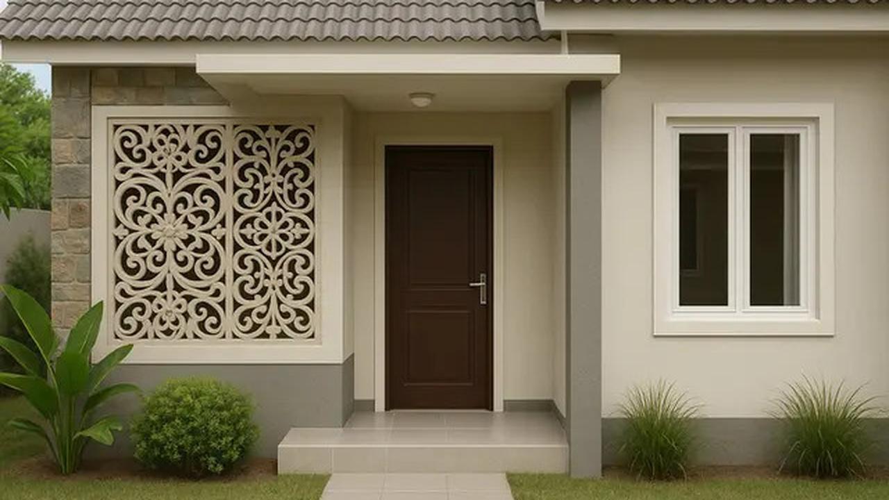 7 Model Teras Rumah Subsidi Tipe 36 dengan Roster Dekoratif, Sentuhan Simpel Bikin Rumah Estetik
