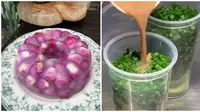 Potret Makanan Olahan Bawang Nyeleneh. (Sumber: Instagram/kementrian_humor_indonesia dan must share news)