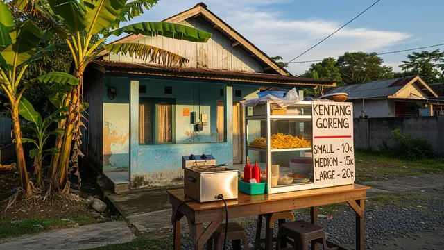 Ide usaha jualan gorengan sore hari kentang goreng