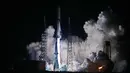 Blue Origin merupakan perusahaan antariksa yang didirikan oleh miliarder Jeff Bezos. (Gregg Newton/AFP)