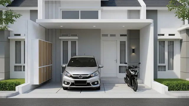 Kepraktisan Tinggi dengan Carport Penyimpanan Vertikal Terintegrasi