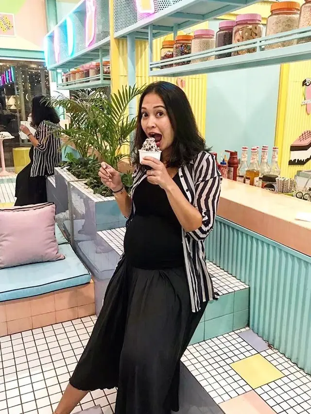Potret Baby Bump Anak Pertama Anneke Jodi (sumber: instagram/@annekejd)