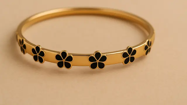 Inspirasi Model Gelang Emas Bunga Hitam