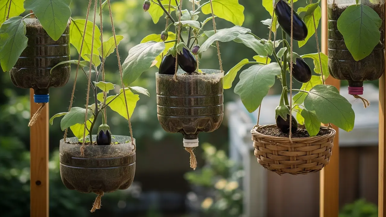 Cara Membuat Kebun Terong Gantung Sederhana (Image by Gemini AI)