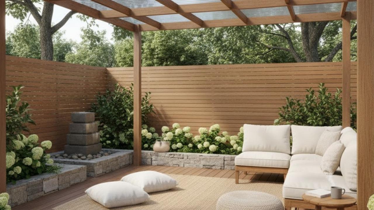 7 Model Halaman Belakang Rumah Kecil yang Nyaman untuk Yoga dan Relaksasi Harian, Spot Favorit Bersantai
