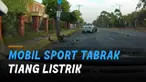 Sebuah mobil berperforma tinggi tabrak tiang listrik. insiden itu terjadi di Australia.