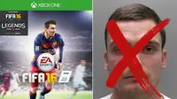 Karakter mantan pemain Sunderland, Adam Jonhson, dicoret dari sejumlah video game, termasuk FIFA 2016. (The Sun). 