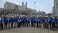 Direktur Utama Pupuk Indonesia Rahmad Pribadi,&nbsp;Direktur Utama Pusri Daconi Khotob dan sejumlah pimpinan media&nbsp;mengunjungi pabrik Pusri III-B bersama sejumlah pemimpin redaksi media massa di Palembang, Kamis (13/2/2025). (Dok Pupuk Indonesia)