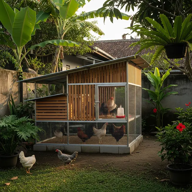 9 Desain Kandang Ayam Rangka Baja Ringan Kombinasi Kayu, Solusi Modern dan Kuat