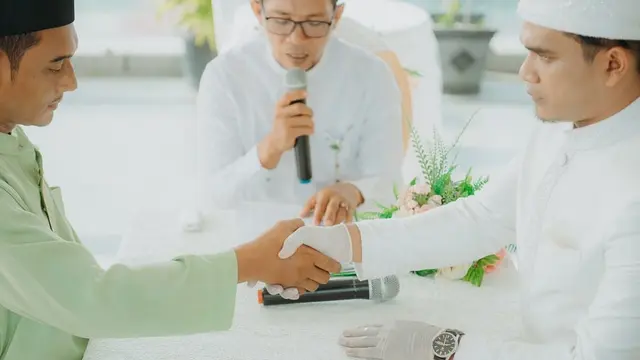 Potret akad nikah Maell Lee dan Intan Ratna Juwita