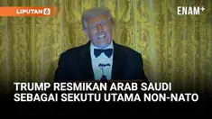 Presiden Amerika Serikat Donald Trump mengumumkan penetapan Arab Saudi sebagai sekutu utama non-NATO dalam jamuan makan malam kenegaraan di Gedung Putih.