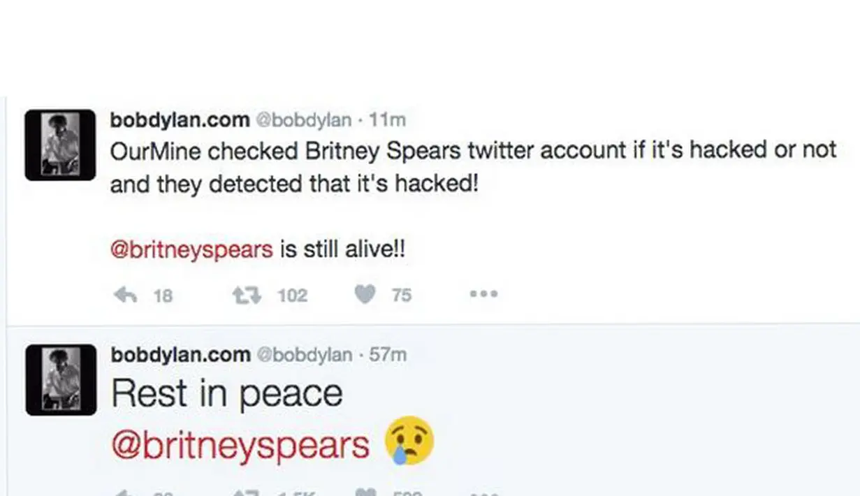 Melansir Mirror.co.uk, nama Channing Tatum disebut sebagai hacker tak bertanggung jawab itu yang sebelumnya juga pernah membobol akun Twitter miliki Bob Dylan. (doc.mirror.co.uk)