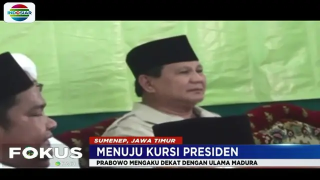 Sambutan luar biasa dari pendukungnya membuat Prabowo merasa bangga. Ia mengaku sejak lama sudah merasa dekat dengan ulama di Madura.