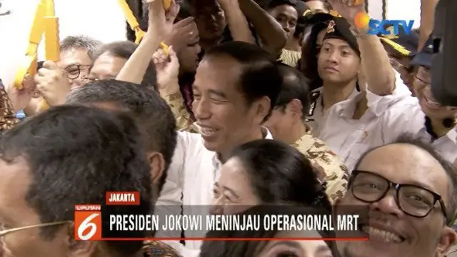 Presiden Jokowi jajal MRT Jakarta untuk mengevaluasi kelayakan operasional sebelum diresmikan untuk komersil.