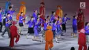 Atlet Para Games dari berbagai negara melakukan defile saat pembukaan Asian Para Games 2018 di Stadion Utama Gelora Bung Karno, Jakarta, Sabtu (6/10).  Ribuan atlet dari 41 negara akan berlaga. (Liputan6.com/Helmi Fithriansyah)
