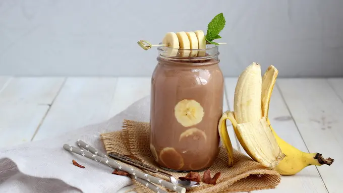 Ilustrasi Chocolate Banana Frappe