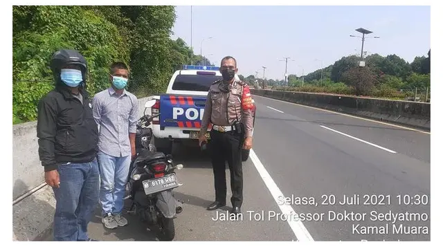 Pemotor ini akhirnya dibebaskan karena memiliki surat lengkap dan koperatif