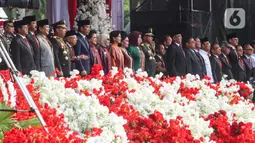 Presiden Joko Widodo hadir didampingi sejumlah pejabat tinggi negara. (Liputan6.com/Angga Yuniar)
