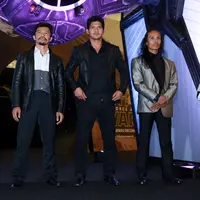 Yayan Ruhian, Iko Uwais dan Cecep Arif Rahman saat preskon film Star Wars: The Force Awakens. (Deki Prayoga/Bintang.com)