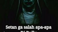 Tak perlu berlebihan, sadarlah kehidupan percintaanmu bisa jadi lebih menyeramkan dari Valak si iblis di The Conjuring 2. (Via: instagram.com)