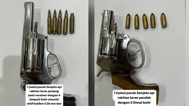 Dalih Jaga Diri, Pria di Lampung Ditangkap Bawa Senpi Rakitan Laras Panjang dan Pendek