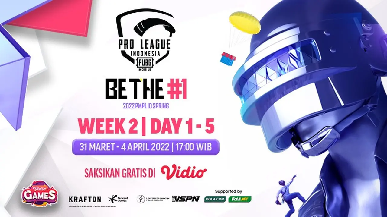 Tonton Sekarang, Live Streaming PMPL ID Spring 2022 Pekan Kedua, 31 - 4 April 2022 di Vidio