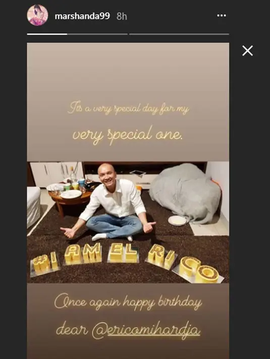 “Aku harap kamu tahu bahwa kamu adalah sosok yang luar biasa, berharga dan selalu mencintai dengan tulus. Aku juga harap kamu selalu ingat bahwa setiap harinya harus dilalui dengan hati yang tulus,” lanjutnya menuliskan. (Instagram/marshanda99)