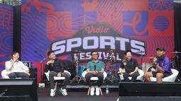Sejumlah atlet hadir memeriahkan festival olahraga terbesar di Indonesia itu diantaranya Liliyana Natsir, Mohammad Ahsan, Jeka Saragih hingga Rio Haryanto. Mereka berbagi pengalaman tentang bagaimana menjadi atlet kelas dunia dan membangun mental juara. (Bola.com/M Iqbal Ichsan)