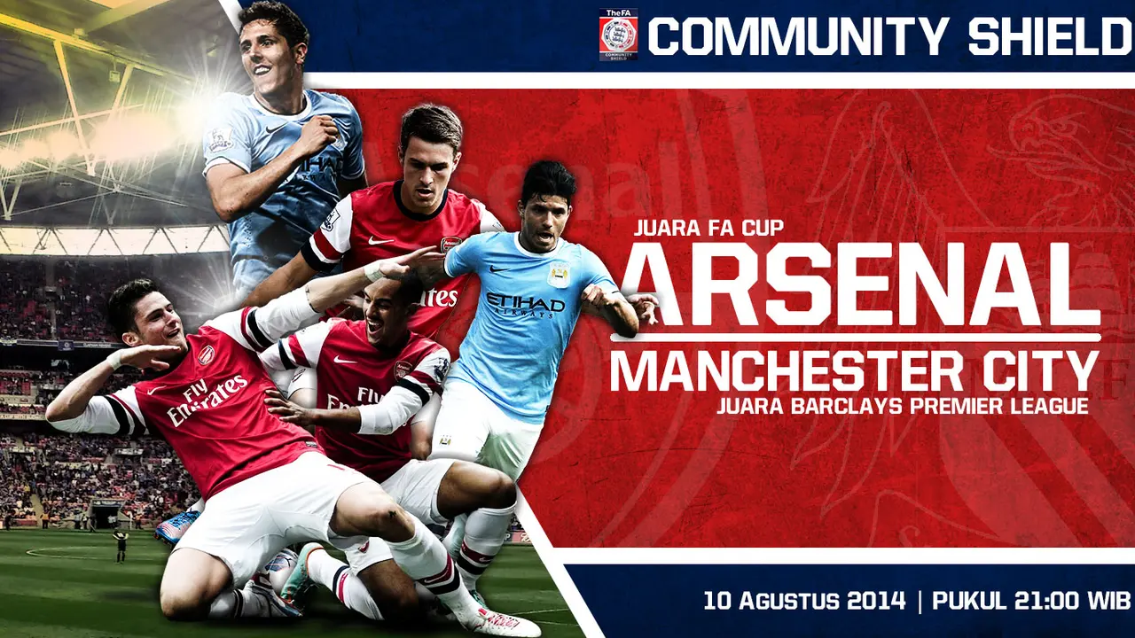 Community Shield, Arsenal vs Manchester City (Liputan6.com/Yoshiro)
