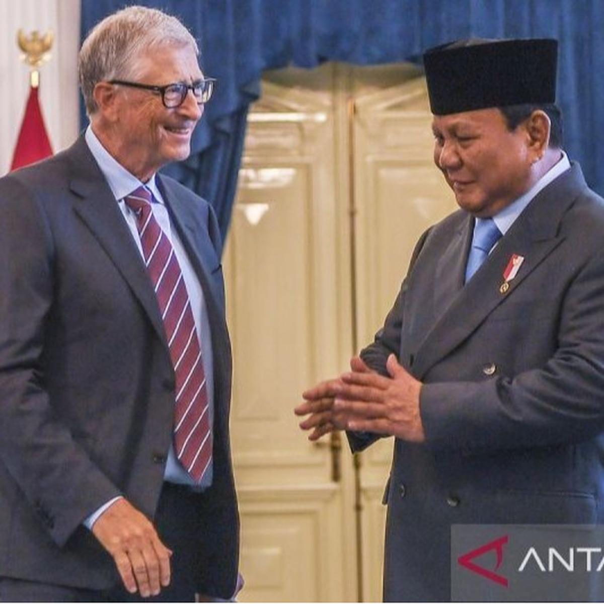 Bill Gates Beri Kucing Kesayangan Prabowo Boneka Paus, Suasana Pertemuan Jadi Hangat