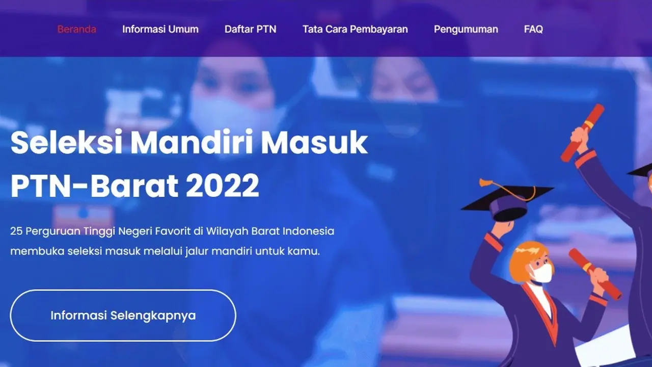 Pengumuman hasil Seleksi Mandiri Perguruan Tinggi Negeri Wilayah Barat Indonesia atau Pengumuman SMMPTN Barat 2022.