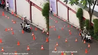 Kelakuan Unik Ibu-Ibu, Ujian SIM Motor Saja Sudah Berani Lawan Arah (TikTok/@lieeilme)