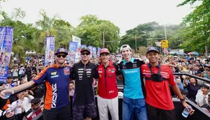 Mataram Bergemuruh! Marc Marquez hingga Mario Aji Sapa Ribuan Warga NTB Jelang MotoGP Mandalika 2026