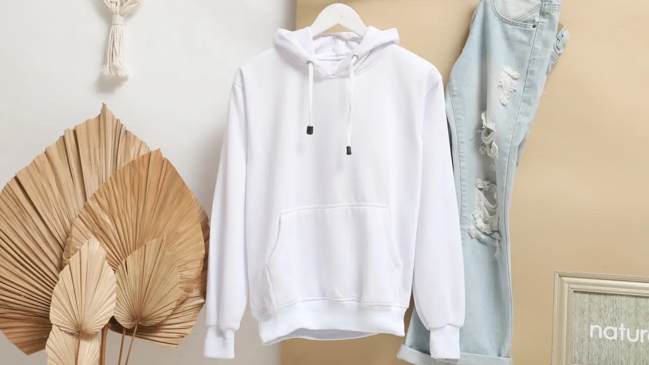 Ilustrasi hoodie dan celana jins