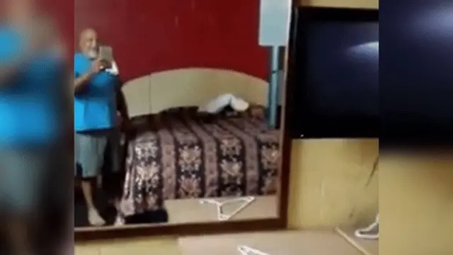 Detik-detik aktivitas makhluk astral yang terekam di hotel Harlingen, Amerika Serikat (Facebook/Frank Ramirez)