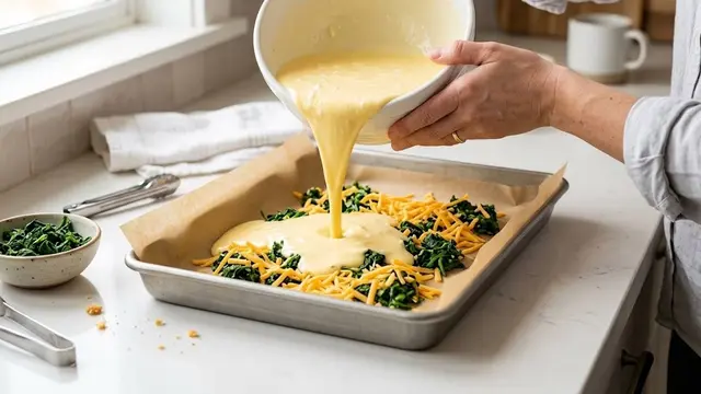 Resep telur panggang isi bayam dan keju