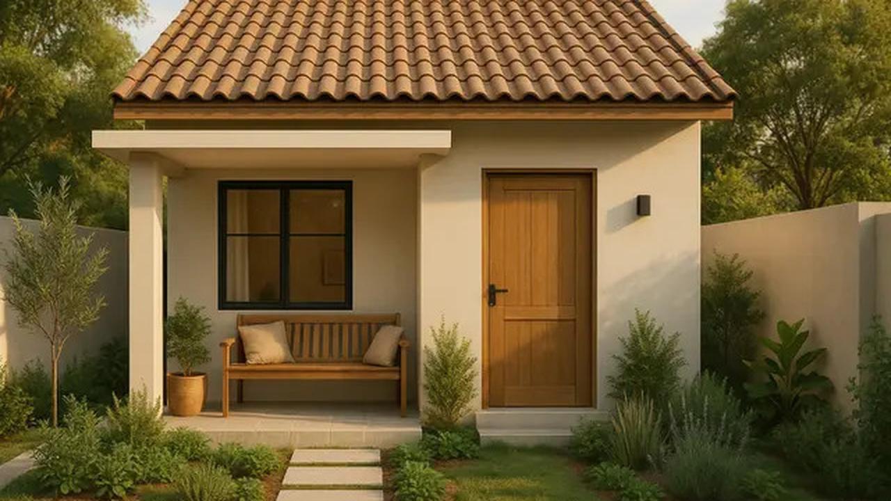 8 Inspirasi Desain Rumah Sederhana 6x8 Meter dengan Teras dan Taman Mini, Referensi Hunian Asri 2025