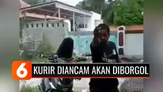 Lagi-lagi kurir jadi korban! Lantaran barang yang diterima tak sesuai pesanannya, pria ini ancam akan borgol sang kurir jika uangnya tidak dikembalikan.