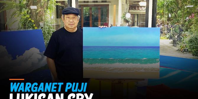 VIDEO: SBY Lukis 'Debur Ombak di Pantai Pacitan', Warganet Puji dan Kagum