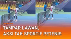 Aksi tidak sportif ditunjukkan oleh seorang petenis muda asal Prancis mengundang perhatian